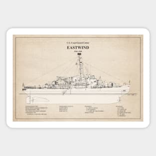 Eastwind wagb-279 United States Coast Guard Cutter - SD Magnet